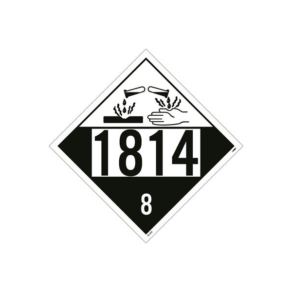 Nmc Placard, Corrosive, 10.75x10.75, Removab, Pressure Sensitive Vinyl, 10-3/4 in W x 10-3/4 in H DL202BPR50 - main